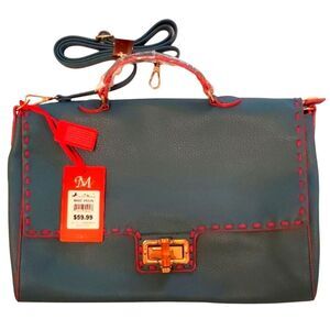 MONTANA WEST Crossbody Messenger Satchel Blue Purse New with Tags